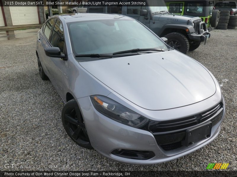 Billet Silver Metallic / Black/Light Tungsten Accent Stitching 2015 Dodge Dart SXT