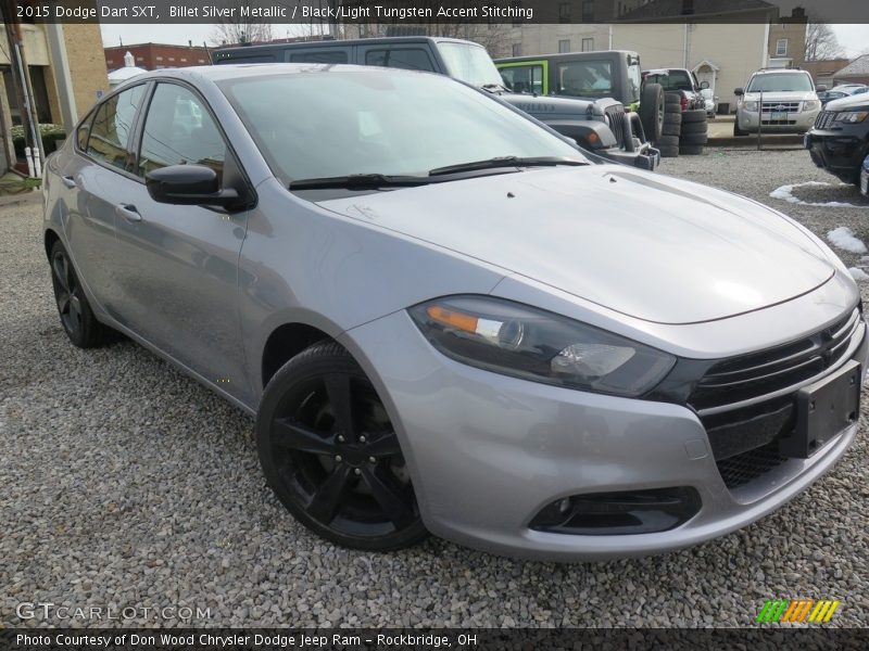Billet Silver Metallic / Black/Light Tungsten Accent Stitching 2015 Dodge Dart SXT
