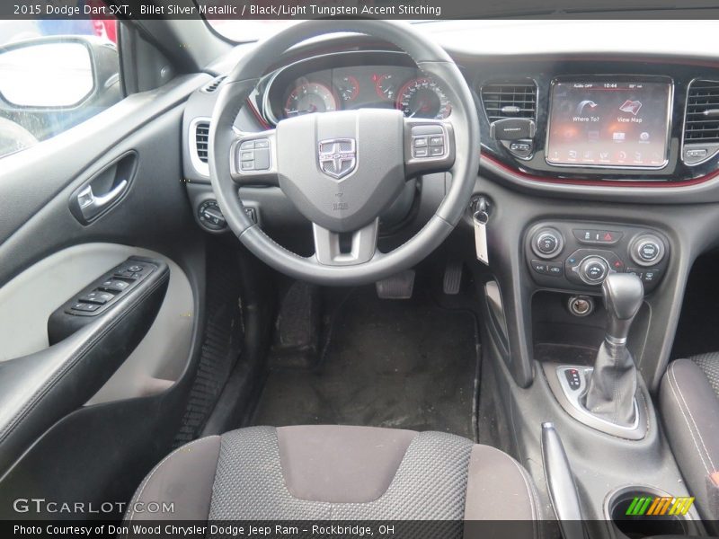 Billet Silver Metallic / Black/Light Tungsten Accent Stitching 2015 Dodge Dart SXT
