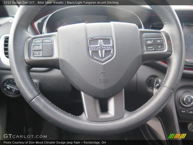 Billet Silver Metallic / Black/Light Tungsten Accent Stitching 2015 Dodge Dart SXT