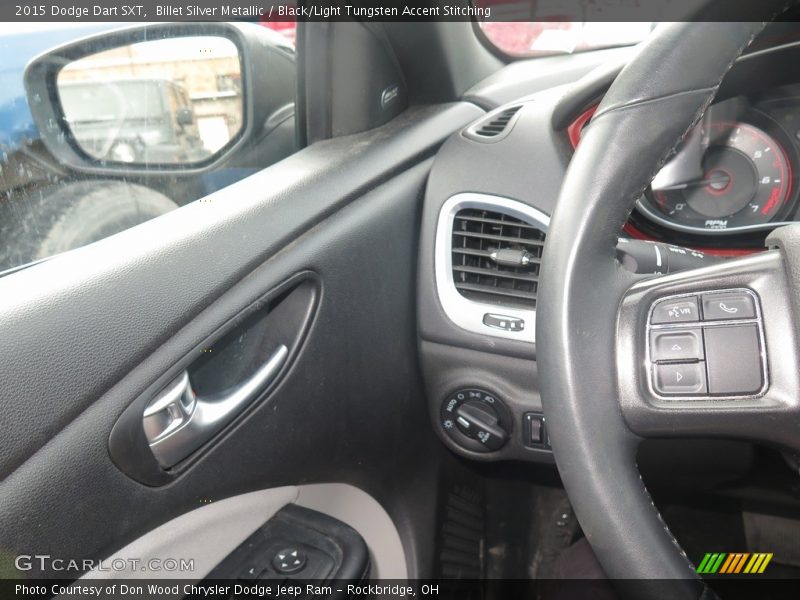 Billet Silver Metallic / Black/Light Tungsten Accent Stitching 2015 Dodge Dart SXT