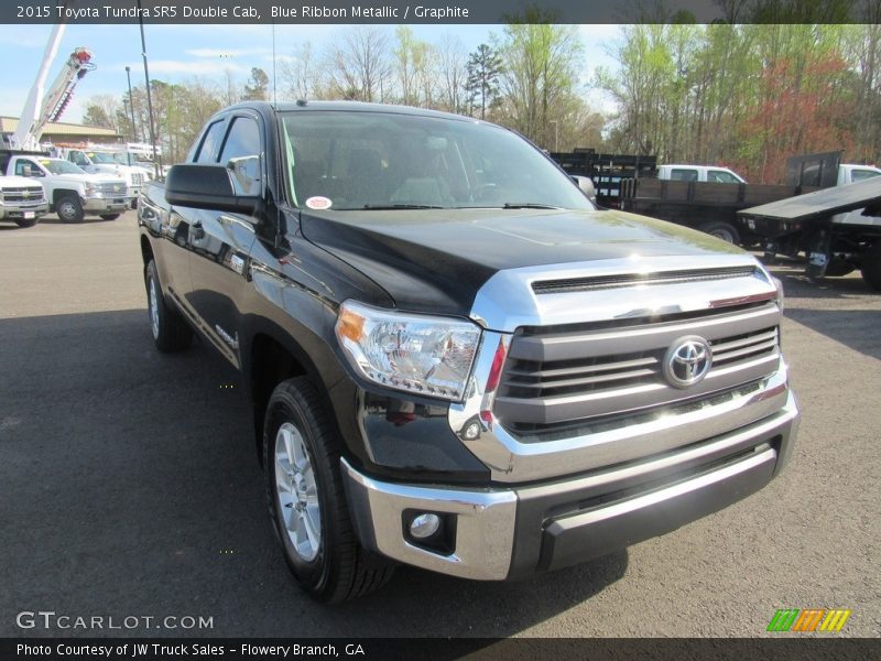 Blue Ribbon Metallic / Graphite 2015 Toyota Tundra SR5 Double Cab