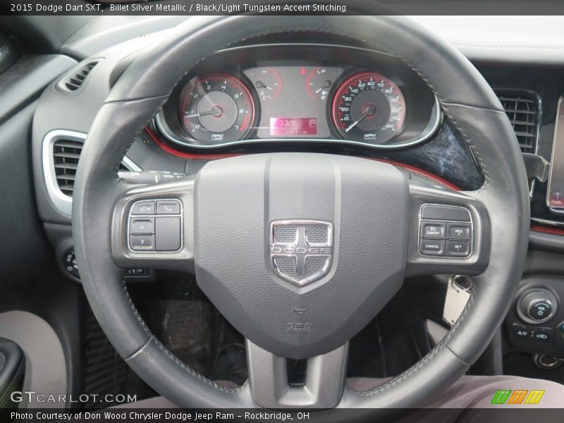 Billet Silver Metallic / Black/Light Tungsten Accent Stitching 2015 Dodge Dart SXT