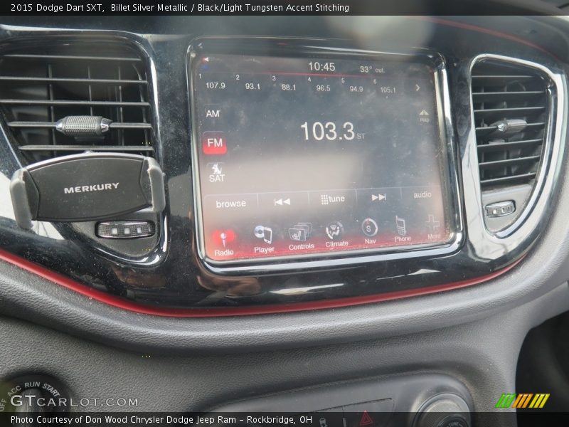 Billet Silver Metallic / Black/Light Tungsten Accent Stitching 2015 Dodge Dart SXT