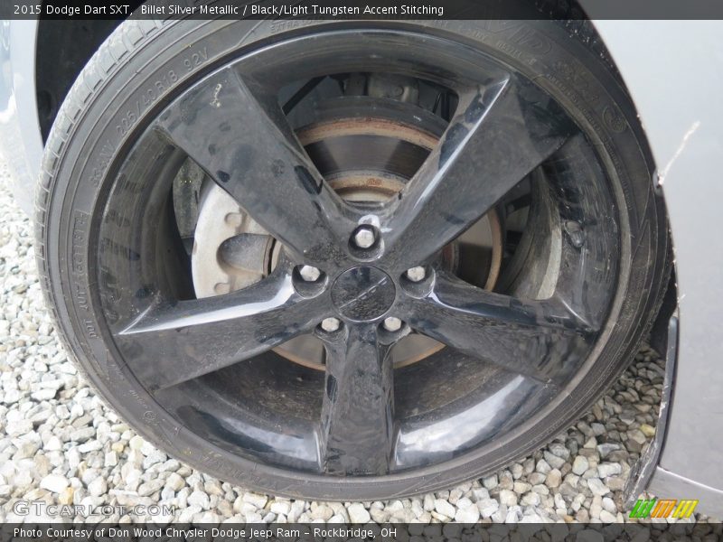 Billet Silver Metallic / Black/Light Tungsten Accent Stitching 2015 Dodge Dart SXT