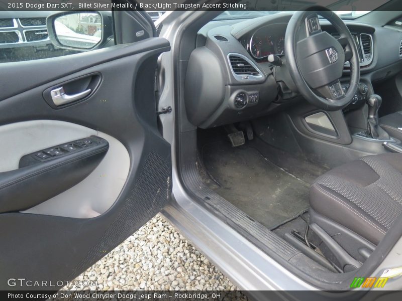 Billet Silver Metallic / Black/Light Tungsten Accent Stitching 2015 Dodge Dart SXT