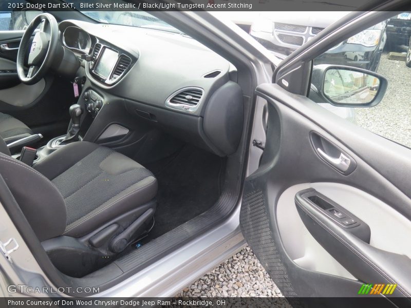 Billet Silver Metallic / Black/Light Tungsten Accent Stitching 2015 Dodge Dart SXT