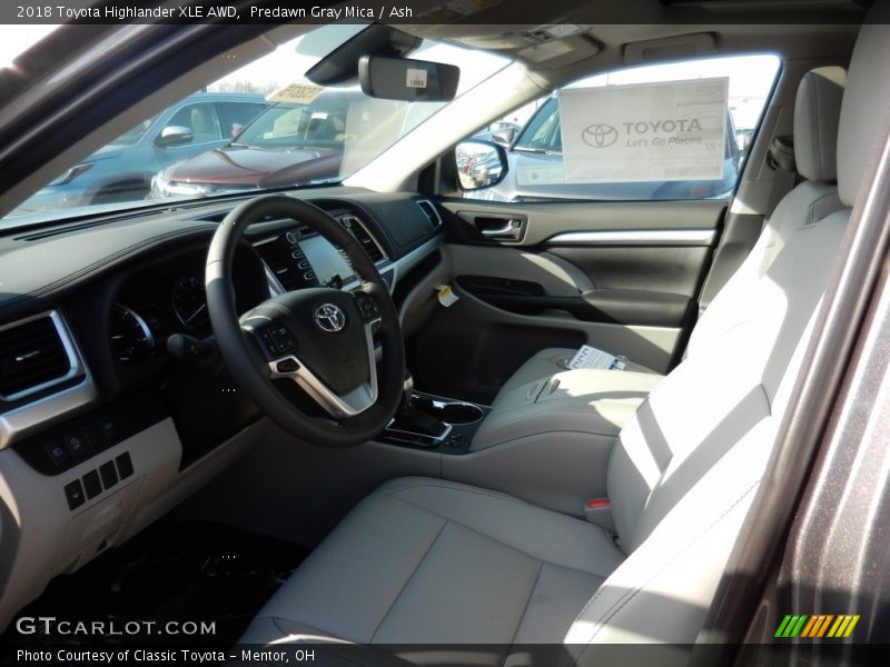 Predawn Gray Mica / Ash 2018 Toyota Highlander XLE AWD