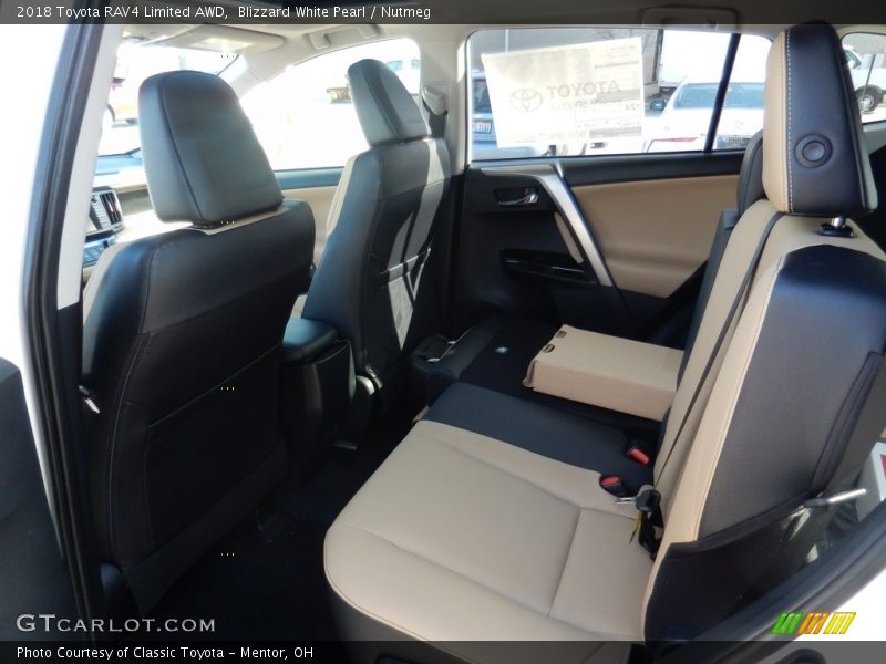 Blizzard White Pearl / Nutmeg 2018 Toyota RAV4 Limited AWD