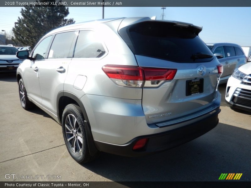 Celestial Silver Metallic / Ash 2018 Toyota Highlander XLE AWD