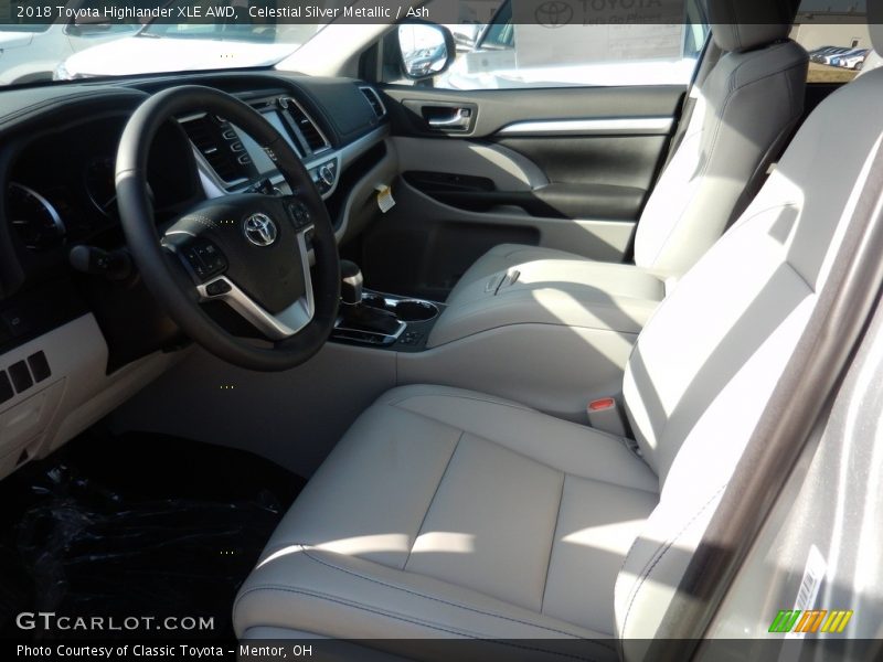 Celestial Silver Metallic / Ash 2018 Toyota Highlander XLE AWD