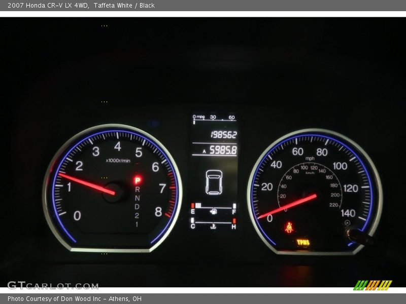 Taffeta White / Black 2007 Honda CR-V LX 4WD