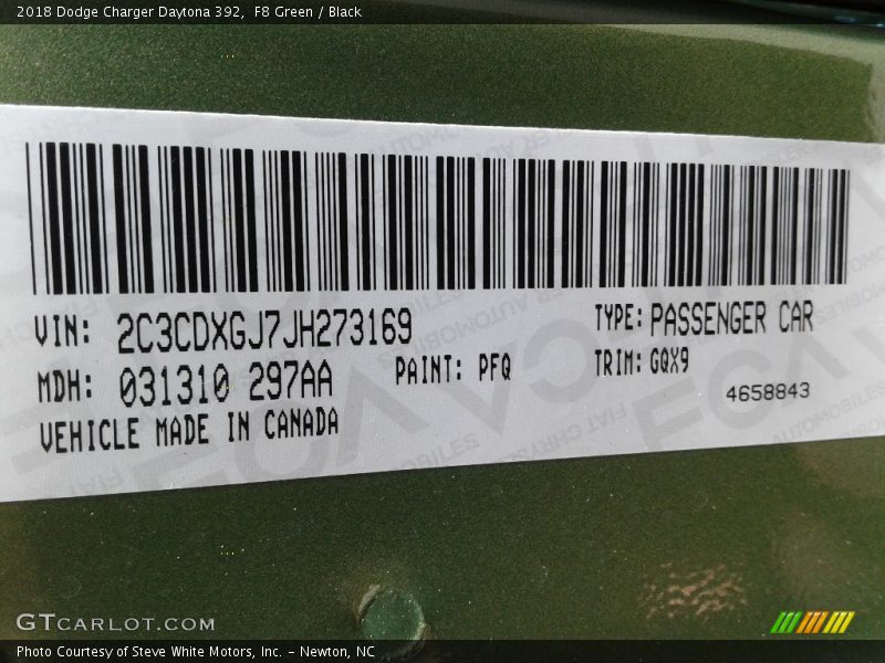 F8 Green / Black 2018 Dodge Charger Daytona 392