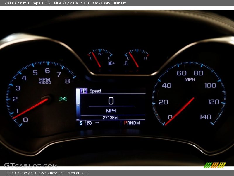 Blue Ray Metallic / Jet Black/Dark Titanium 2014 Chevrolet Impala LTZ
