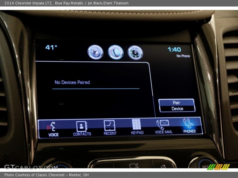 Blue Ray Metallic / Jet Black/Dark Titanium 2014 Chevrolet Impala LTZ