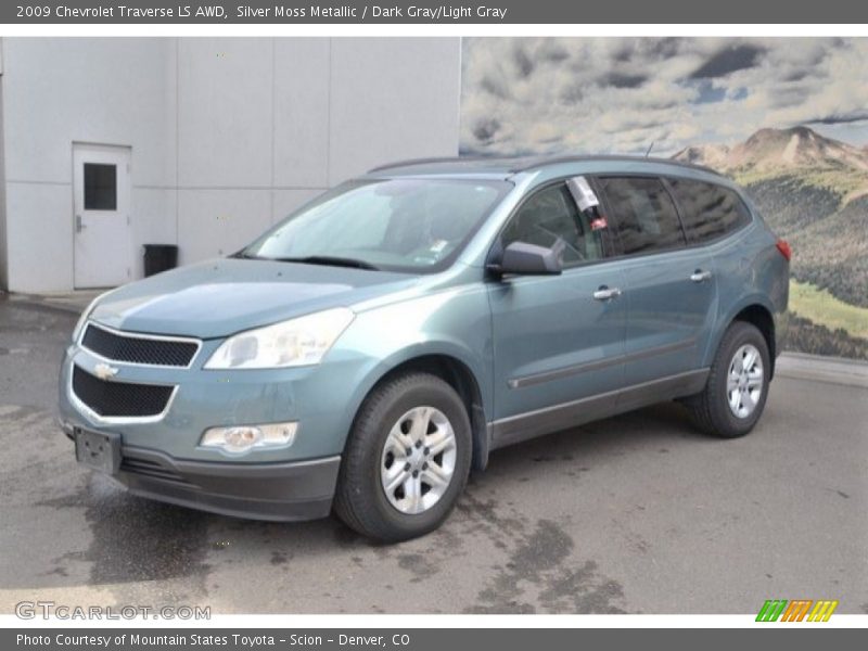 Silver Moss Metallic / Dark Gray/Light Gray 2009 Chevrolet Traverse LS AWD
