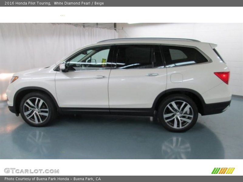 White Diamond Pearl / Beige 2016 Honda Pilot Touring