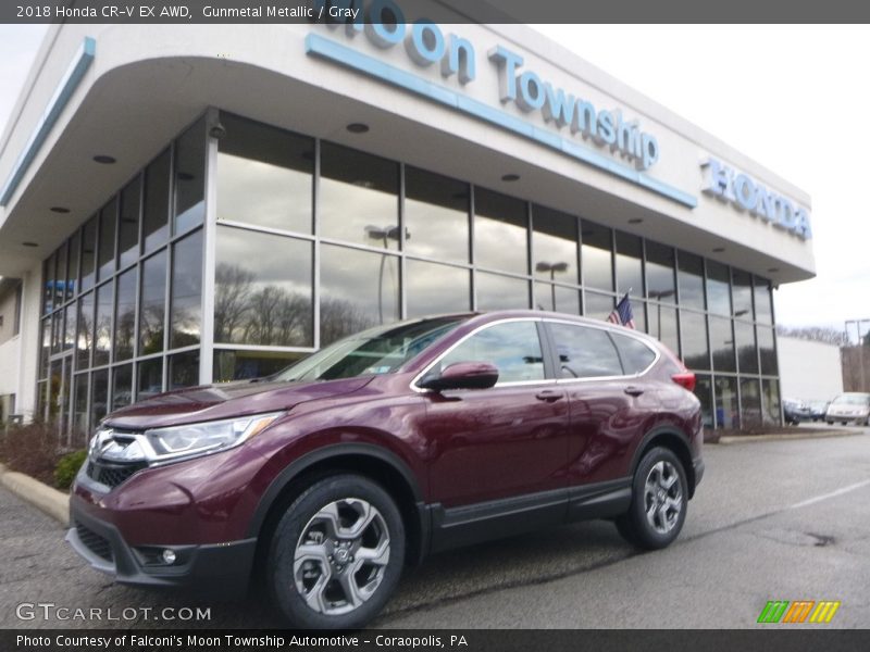 Gunmetal Metallic / Gray 2018 Honda CR-V EX AWD