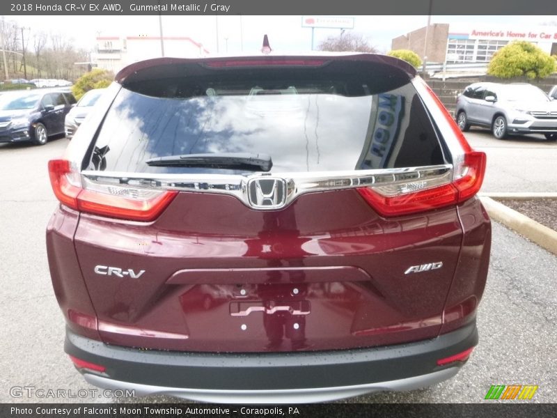Gunmetal Metallic / Gray 2018 Honda CR-V EX AWD