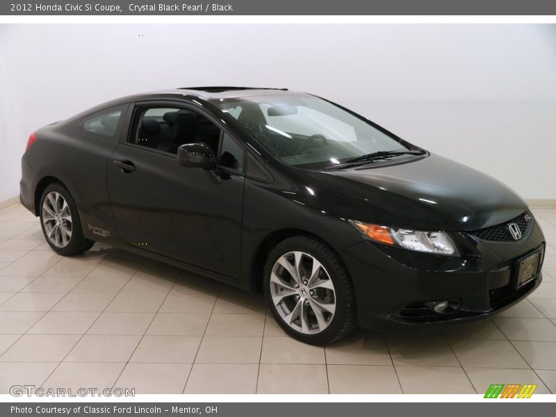 Crystal Black Pearl / Black 2012 Honda Civic Si Coupe
