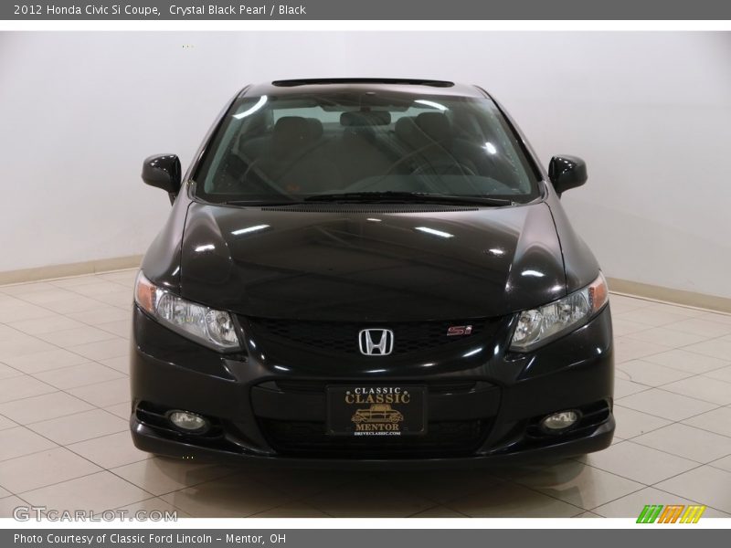 Crystal Black Pearl / Black 2012 Honda Civic Si Coupe