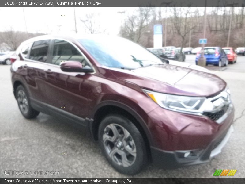 Gunmetal Metallic / Gray 2018 Honda CR-V EX AWD