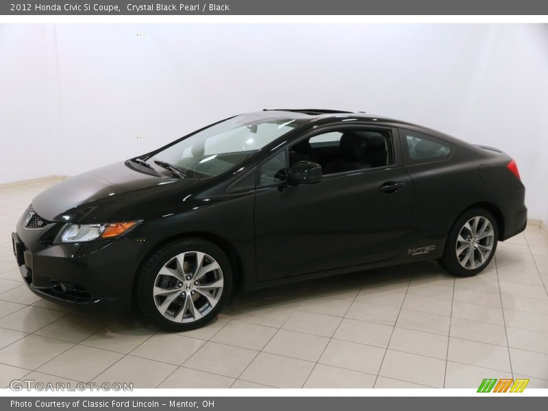 Crystal Black Pearl / Black 2012 Honda Civic Si Coupe