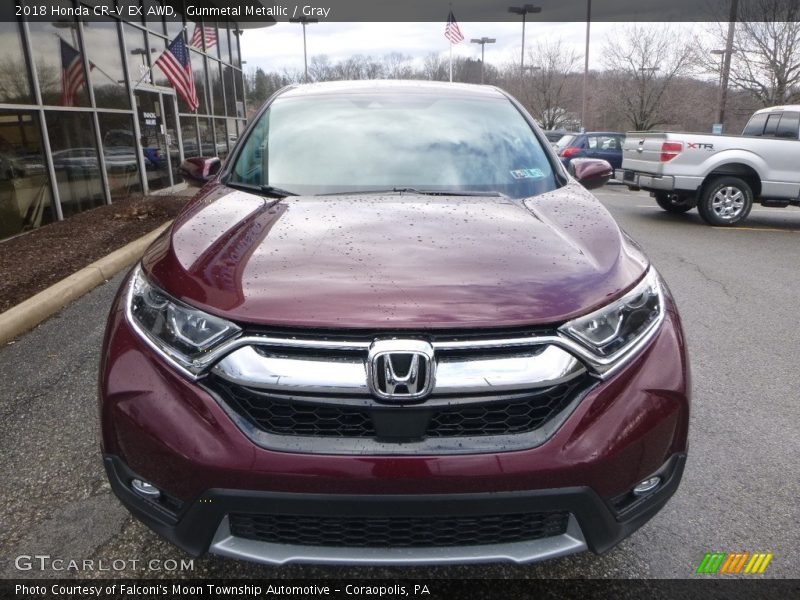 Gunmetal Metallic / Gray 2018 Honda CR-V EX AWD