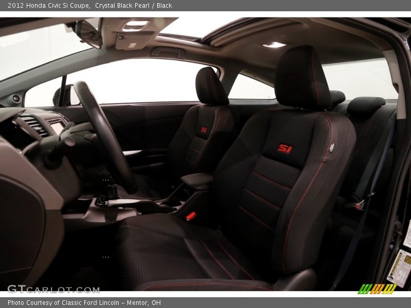 Crystal Black Pearl / Black 2012 Honda Civic Si Coupe