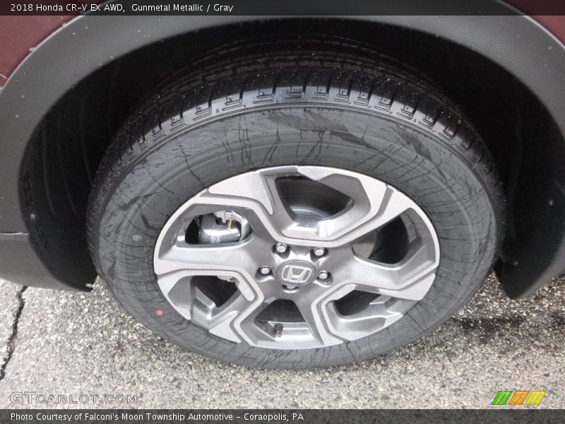 Gunmetal Metallic / Gray 2018 Honda CR-V EX AWD