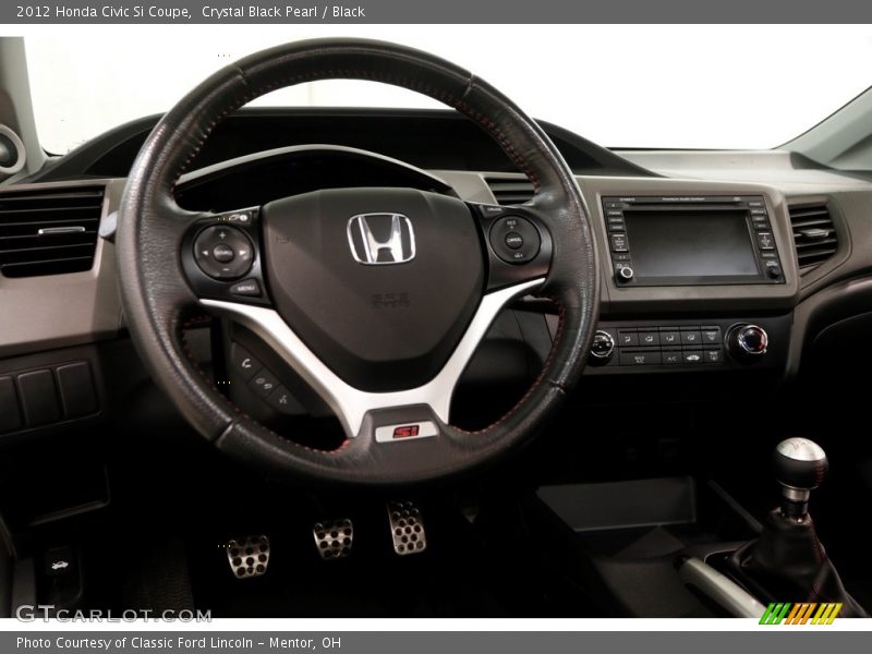 Crystal Black Pearl / Black 2012 Honda Civic Si Coupe