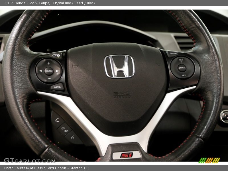 Crystal Black Pearl / Black 2012 Honda Civic Si Coupe