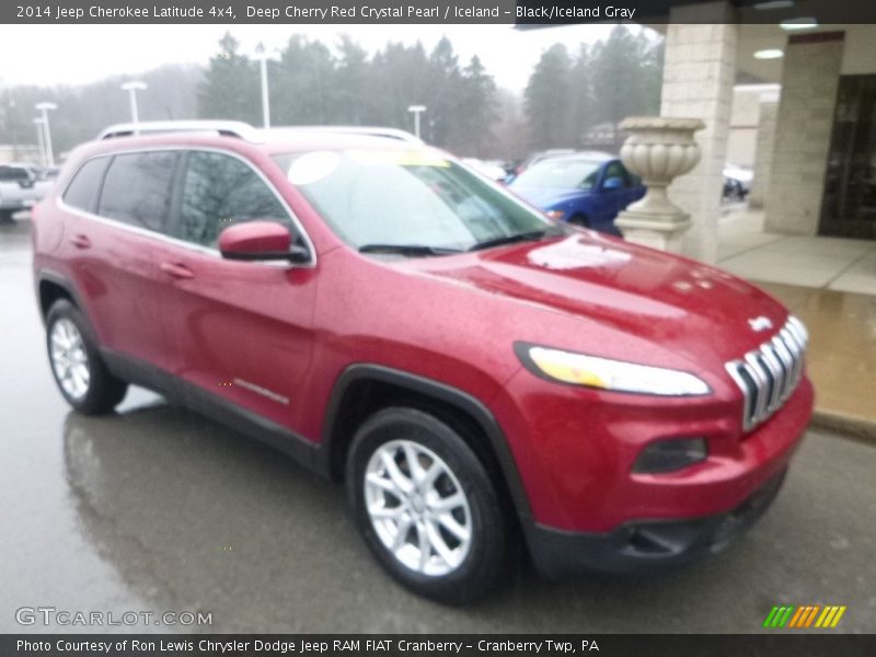 Deep Cherry Red Crystal Pearl / Iceland - Black/Iceland Gray 2014 Jeep Cherokee Latitude 4x4