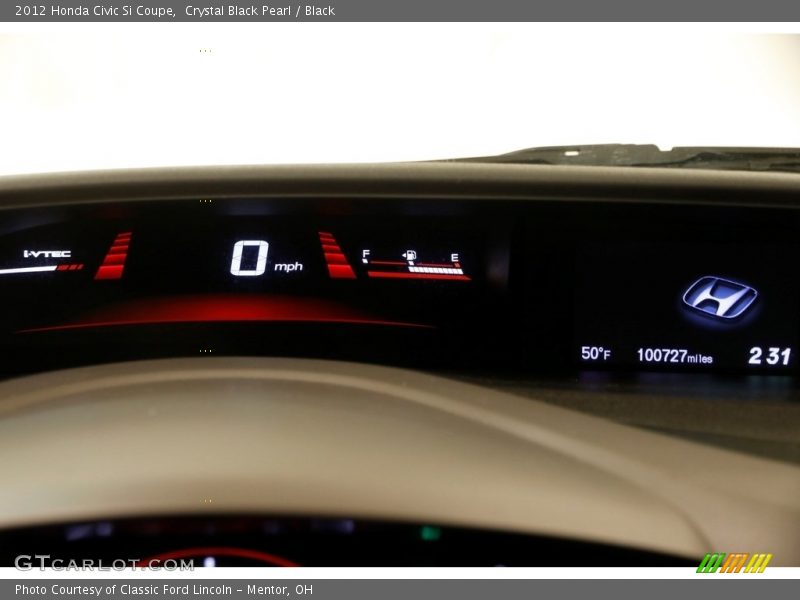 Crystal Black Pearl / Black 2012 Honda Civic Si Coupe