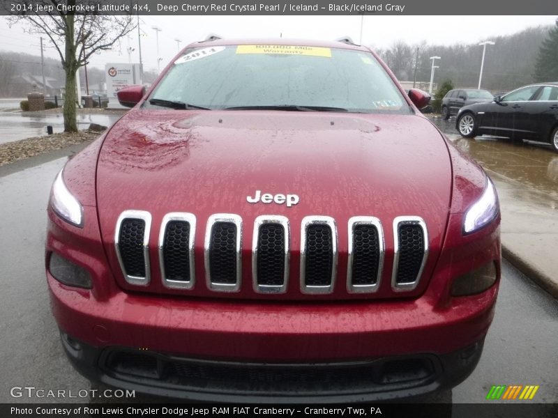 Deep Cherry Red Crystal Pearl / Iceland - Black/Iceland Gray 2014 Jeep Cherokee Latitude 4x4