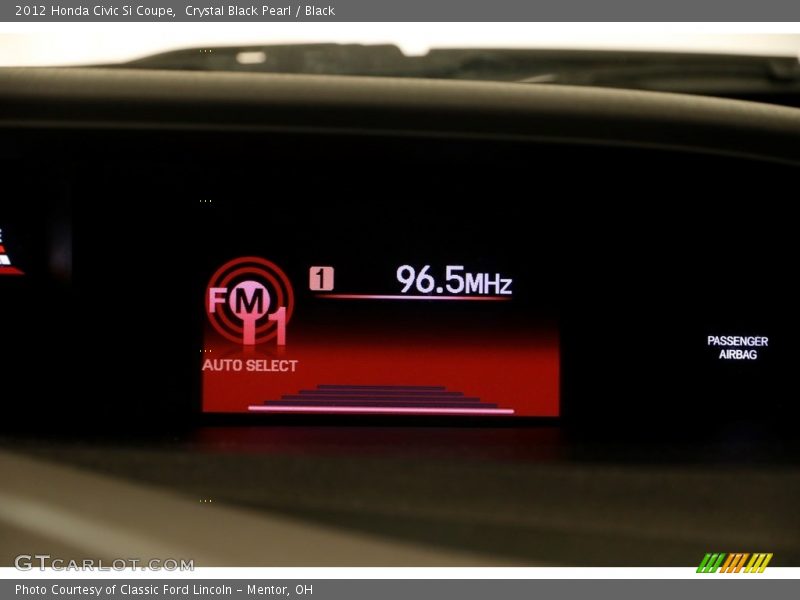 Crystal Black Pearl / Black 2012 Honda Civic Si Coupe