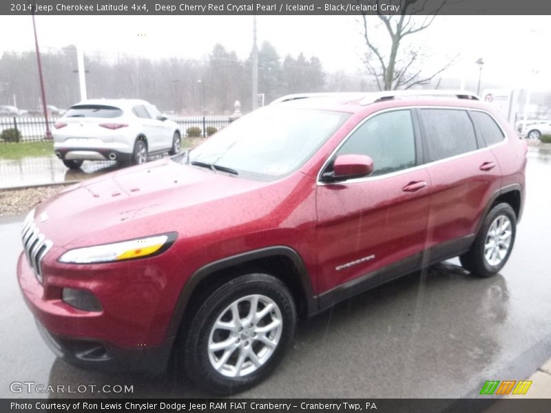 Deep Cherry Red Crystal Pearl / Iceland - Black/Iceland Gray 2014 Jeep Cherokee Latitude 4x4