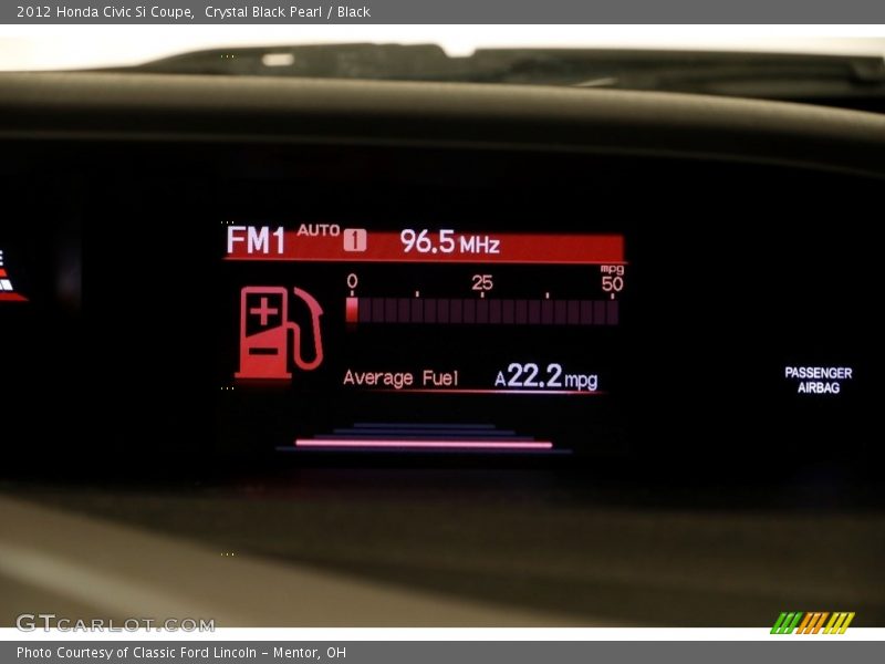 Crystal Black Pearl / Black 2012 Honda Civic Si Coupe