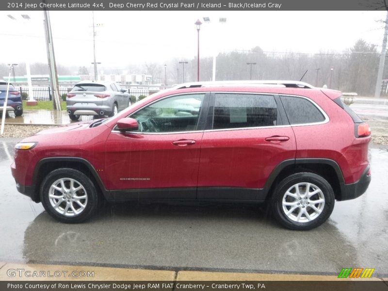 Deep Cherry Red Crystal Pearl / Iceland - Black/Iceland Gray 2014 Jeep Cherokee Latitude 4x4