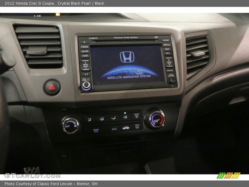Crystal Black Pearl / Black 2012 Honda Civic Si Coupe