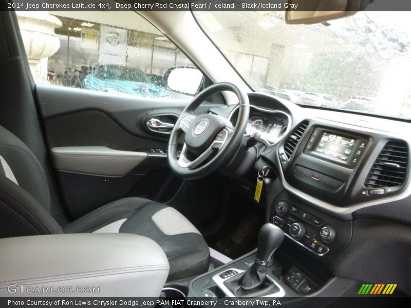 Deep Cherry Red Crystal Pearl / Iceland - Black/Iceland Gray 2014 Jeep Cherokee Latitude 4x4