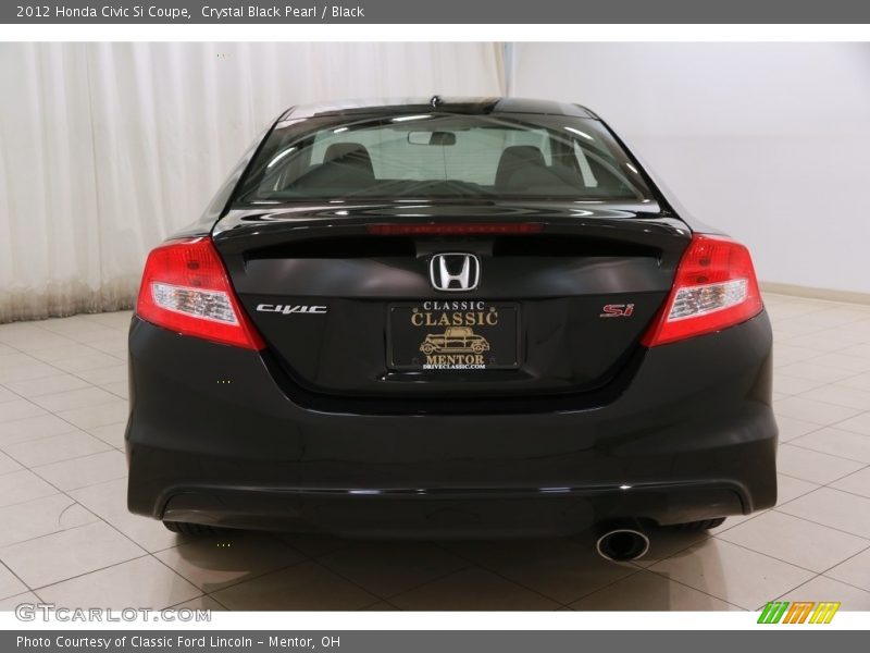 Crystal Black Pearl / Black 2012 Honda Civic Si Coupe