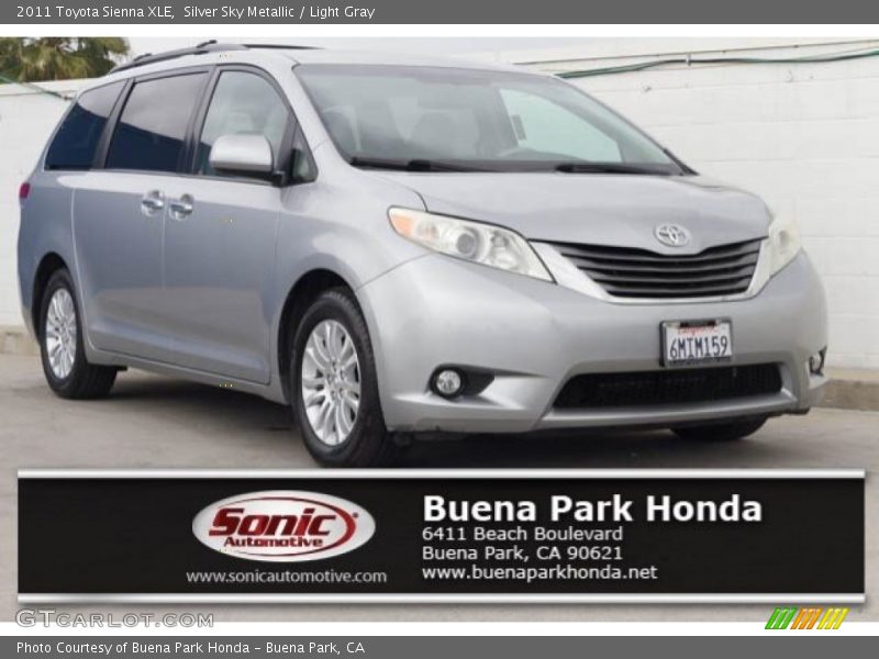 Silver Sky Metallic / Light Gray 2011 Toyota Sienna XLE