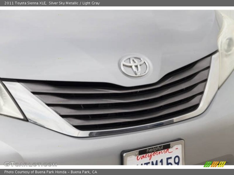 Silver Sky Metallic / Light Gray 2011 Toyota Sienna XLE
