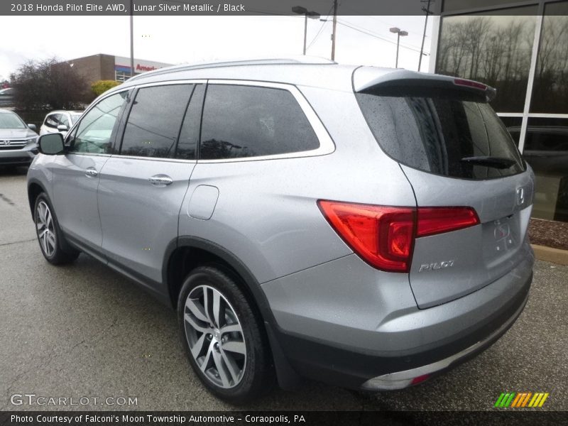 Lunar Silver Metallic / Black 2018 Honda Pilot Elite AWD