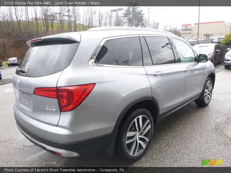 Lunar Silver Metallic / Black 2018 Honda Pilot Elite AWD