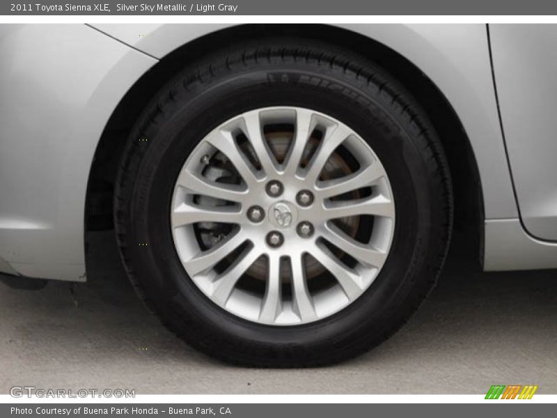 Silver Sky Metallic / Light Gray 2011 Toyota Sienna XLE