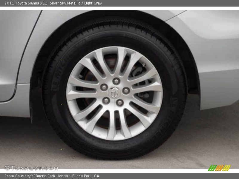Silver Sky Metallic / Light Gray 2011 Toyota Sienna XLE