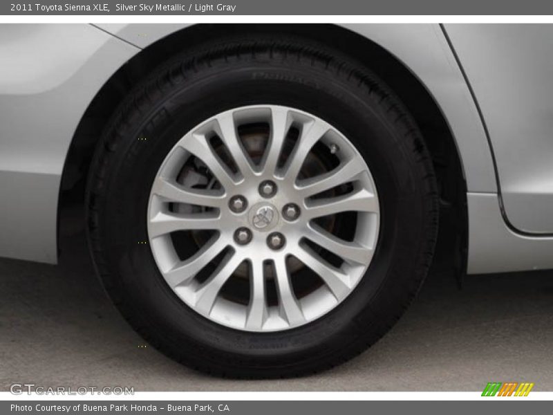 Silver Sky Metallic / Light Gray 2011 Toyota Sienna XLE