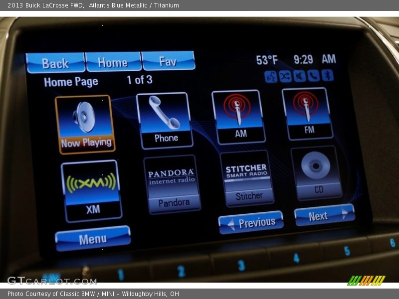 Atlantis Blue Metallic / Titanium 2013 Buick LaCrosse FWD